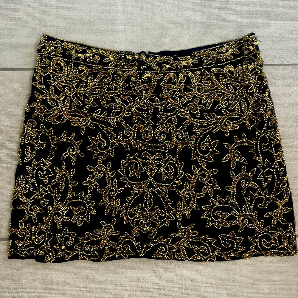 Vintage Camille La Vie beaded mini skirt 6